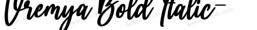Vremya Bold Italic字体转换